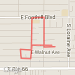 Foothill Loop route map