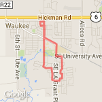 Easy 4 Miler route map