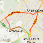 Farnbourough route route map