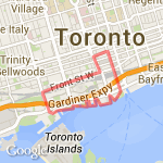 Queens Quay back Front route map