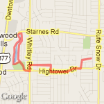 Neighborhood & lit trail route route map