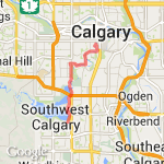 Glenmore to Talisman route map