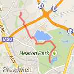 Heaton Park up to bonfire field route map