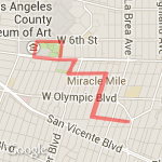 Tar Pits Loop route map