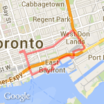 Don River-Queens Quay route map