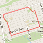 Simon's 5km finch tam worth run route map