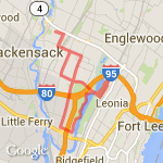 12 miles to overpeck park route map