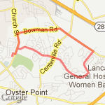 Evening run route map