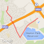 Simister Lane and back route map