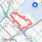 Work (long route east side) route map