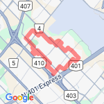 Work (long route east side) route map