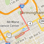 RCMA Railroad Park Route  route map