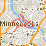 Downtown minneapolis route map