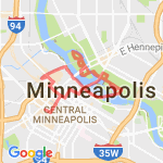 Downtown minneapolis route map