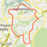 Edgebrook Drive through Hamptons route map