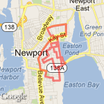 Newport, RI : Medium Hard route map