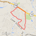 cedar creek 5 mile route map