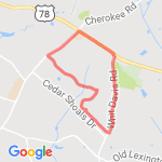 cedar creek 5 mile route map