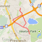 Hazel Rd, Thatch, Bury Old, Newtown St, home down Heywood Rd, Mount Rd route map