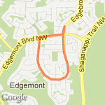 Edgebrook Drive through Edenwold Drive 2.53km route map