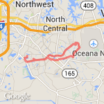 14.5 miles/24k almost route map