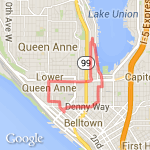 Center to Lake Union route map
