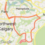 Calgary - Edgebrook Drive to Stoney Trail and Edenwold Dr Loop 12.7km route map