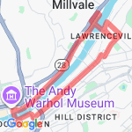 Millvale trailhead - 7.5 miles route map