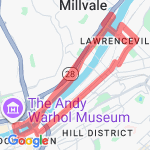 Millvale trailhead - 7.5 miles route map