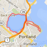 Back Cove\Allen Park route map