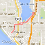 Mercer to Garfield Street route map