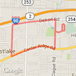 Detroit Canterbury Center Ridge route map