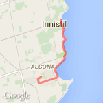 15km out and back route map