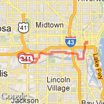 Miller Park Loop route map