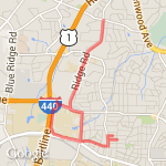 Long run mid week route map