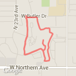 Chuggin along route map