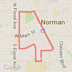 St Patrick Day Route Norman final off campus route map