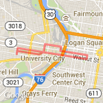 Central Philly route map