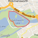 Rickmansworth aquadrome lake route map