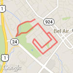 Bel Air Turkey Trot route map
