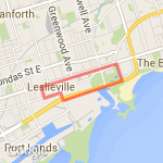 Through Woodbine park route map