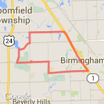 10 mile run around Birmingham route map