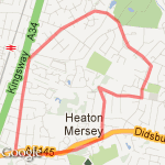 Didsbury Road / Burnage / Mauldeth route map