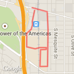 Alamo Dome route map