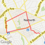 Narberth Wynnewood walk PCG route map