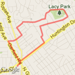 Lacy Park Loop route map