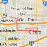 melrose park to berwin route map