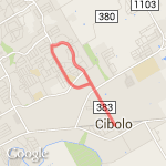 Main Street Out & Back route map