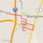 Around Cross County route map