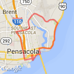 Pensacola Half Marathon route map